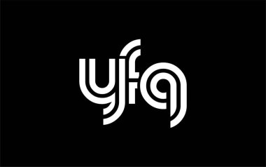 YFQ Yaratıcı Eşsiz Modern Harf Logosu Tasarımı. Benzersiz bir harf dizaynına sahip stilize logo, soyut minimalist estetik ve modern cazibe sunar.