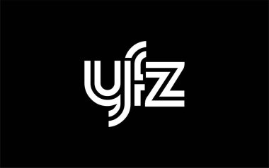 YFZ Yaratıcı Eşsiz Modern Harf Logosu Tasarımı. Benzersiz bir harf dizaynına sahip stilize logo, soyut minimalist estetik ve modern cazibe sunar.