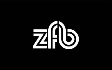 ZFB Yaratıcı Eşsiz Modern Harf Logosu Tasarımı. Benzersiz bir harf dizaynına sahip stilize logo, soyut minimalist estetik ve modern cazibe sunar.