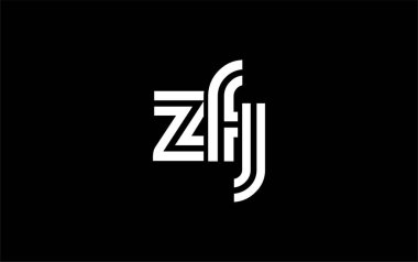 ZFJ Yaratıcı Eşsiz Modern Harf Logosu Tasarımı. Benzersiz bir harf dizaynına sahip stilize logo, soyut minimalist estetik ve modern cazibe sunar.