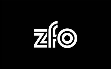 ZFO Yaratıcı Eşsiz Modern Harf Logosu Tasarımı. Benzersiz bir harf dizaynına sahip stilize logo, soyut minimalist estetik ve modern cazibe sunar.