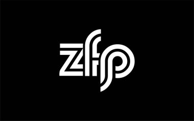 ZFP Yaratıcı Eşsiz Modern Harf Logosu Tasarımı. Benzersiz bir harf dizaynına sahip stilize logo, soyut minimalist estetik ve modern cazibe sunar.