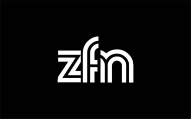 ZFN Yaratıcı Eşsiz Modern Harf Logosu Tasarımı. Benzersiz bir harf dizaynına sahip stilize logo, soyut minimalist estetik ve modern cazibe sunar.