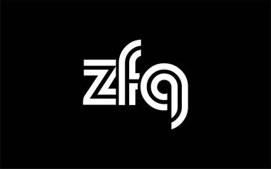 ZFQ Yaratıcı Eşsiz Modern Harf Logosu Tasarımı. Benzersiz bir harf dizaynına sahip stilize logo, soyut minimalist estetik ve modern cazibe sunar.