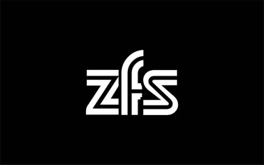 ZFS Yaratıcı Eşsiz Modern Harf Logosu Tasarımı. Benzersiz bir harf dizaynına sahip stilize logo, soyut minimalist estetik ve modern cazibe sunar.
