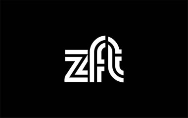 ZFT Yaratıcı Eşsiz Modern Harf Logosu Tasarımı. Benzersiz bir harf dizaynına sahip stilize logo, soyut minimalist estetik ve modern cazibe sunar.