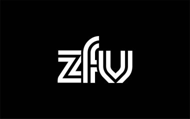 ZFV Yaratıcı Eşsiz Modern Harf Logosu Tasarımı. Benzersiz bir harf dizaynına sahip stilize logo, soyut minimalist estetik ve modern cazibe sunar.