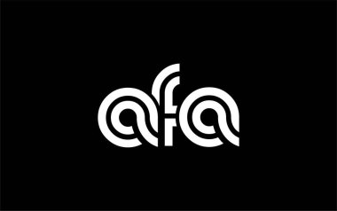 AFA Yaratıcı Eşsiz Modern Harf Logosu Tasarımı. Benzersiz bir harf dizaynına sahip stilize logo, soyut minimalist estetik ve modern cazibe sunar.