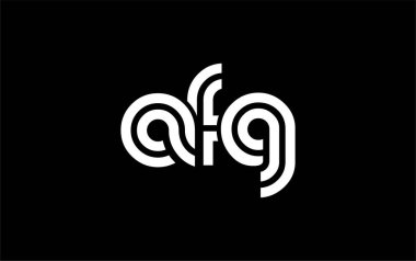 AFG Yaratıcı Eşsiz Modern Harf Logosu Tasarımı. Benzersiz bir harf dizaynına sahip stilize logo, soyut minimalist estetik ve modern cazibe sunar.