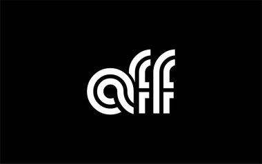 AFF Yaratıcı Eşsiz Modern Harf Logosu Tasarımı. Benzersiz bir harf dizaynına sahip stilize logo, soyut minimalist estetik ve modern cazibe sunar.