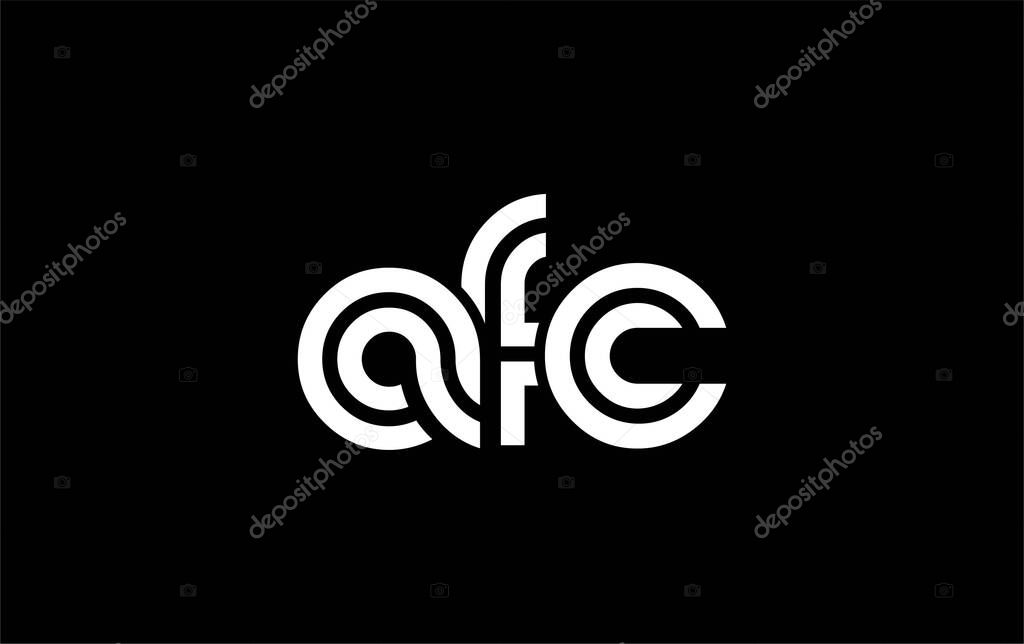 AFC Creative Unique Modern Letter Logo Design. Stylized logo featuring a unique letter design, presenting abstract minimalist aesthetics and modern appeal.