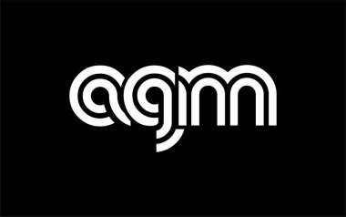 AGM Yaratıcı Eşsiz Modern Harf Logosu Tasarımı. Benzersiz bir harf dizaynına sahip stilize logo, soyut minimalist estetik ve modern cazibe sunar.