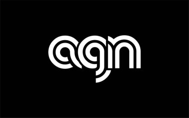 AGN Yaratıcı Eşsiz Modern Harf Logosu Tasarımı. Benzersiz bir harf dizaynına sahip stilize logo, soyut minimalist estetik ve modern cazibe sunar.