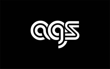 AGS Yaratıcı Eşsiz Modern Harf Logosu Tasarımı. Benzersiz bir harf dizaynına sahip stilize logo, soyut minimalist estetik ve modern cazibe sunar.
