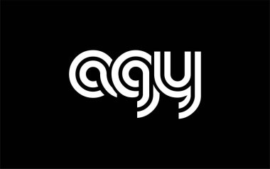 AGY Yaratıcı Eşsiz Modern Harf Logosu Tasarımı. Benzersiz bir harf dizaynına sahip stilize logo, soyut minimalist estetik ve modern cazibe sunar.