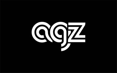 AGZ Yaratıcı Eşsiz Modern Harf Logosu Tasarımı. Benzersiz bir harf dizaynına sahip stilize logo, soyut minimalist estetik ve modern cazibe sunar.