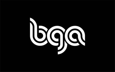 BGA Yaratıcı Eşsiz Modern Harf Logosu Tasarımı. Benzersiz bir harf dizaynına sahip stilize logo, soyut minimalist estetik ve modern cazibe sunar.