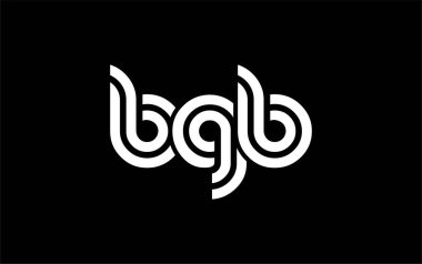 BGB Yaratıcı Eşsiz Modern Harf Logosu Tasarımı. Benzersiz bir harf dizaynına sahip stilize logo, soyut minimalist estetik ve modern cazibe sunar.