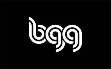 BGG Yaratıcı Eşsiz Modern Harf Logosu Tasarımı. Benzersiz bir harf dizaynına sahip stilize logo, soyut minimalist estetik ve modern cazibe sunar.