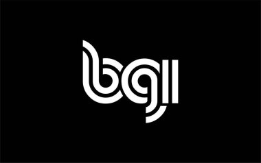 BGI Yaratıcı Eşsiz Modern Harf Logosu Tasarımı. Benzersiz bir harf dizaynına sahip stilize logo, soyut minimalist estetik ve modern cazibe sunar.