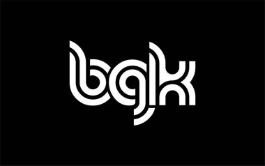 BGK Yaratıcı Eşsiz Modern Harf Logosu Tasarımı. Benzersiz bir harf dizaynına sahip stilize logo, soyut minimalist estetik ve modern cazibe sunar.