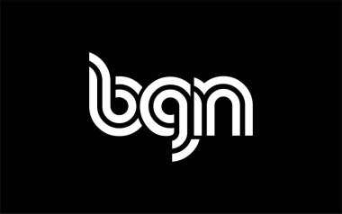 BGN Yaratıcı Eşsiz Modern Harf Logosu Tasarımı. Benzersiz bir harf dizaynına sahip stilize logo, soyut minimalist estetik ve modern cazibe sunar.