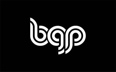 BGP Yaratıcı Eşsiz Modern Harf Logosu Tasarımı. Benzersiz bir harf dizaynına sahip stilize logo, soyut minimalist estetik ve modern cazibe sunar.