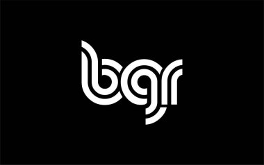 BGR Yaratıcı Eşsiz Modern Harf Logosu Tasarımı. Benzersiz bir harf dizaynına sahip stilize logo, soyut minimalist estetik ve modern cazibe sunar.