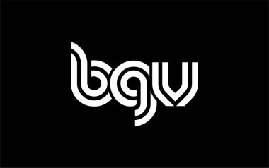 BGV Yaratıcı Eşsiz Modern Harf Logosu Tasarımı. Benzersiz bir harf dizaynına sahip stilize logo, soyut minimalist estetik ve modern cazibe sunar.