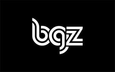 BGZ Yaratıcı Eşsiz Modern Harf Logosu Tasarımı. Benzersiz bir harf dizaynına sahip stilize logo, soyut minimalist estetik ve modern cazibe sunar.