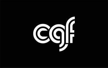 CGF Yaratıcı Eşsiz Modern Harf Logosu Tasarımı. Benzersiz bir harf dizaynına sahip stilize logo, soyut minimalist estetik ve modern cazibe sunar.