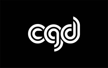 CGD Yaratıcı Eşsiz Modern Harf Logosu Tasarımı. Benzersiz bir harf dizaynına sahip stilize logo, soyut minimalist estetik ve modern cazibe sunar.