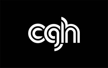 CGH Yaratıcı Eşsiz Modern Harf Logosu Tasarımı. Benzersiz bir harf dizaynına sahip stilize logo, soyut minimalist estetik ve modern cazibe sunar.