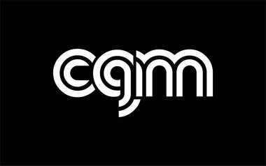 CGM Yaratıcı Eşsiz Modern Harf Logosu Tasarımı. Benzersiz bir harf dizaynına sahip stilize logo, soyut minimalist estetik ve modern cazibe sunar.