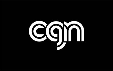 CGN Yaratıcı Eşsiz Modern Harf Logosu Tasarımı. Benzersiz bir harf dizaynına sahip stilize logo, soyut minimalist estetik ve modern cazibe sunar.