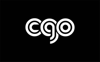 CGO Yaratıcı Eşsiz Modern Harf Logosu Tasarımı. Benzersiz bir harf dizaynına sahip stilize logo, soyut minimalist estetik ve modern cazibe sunar.