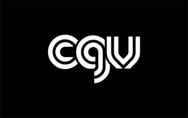 CGV Yaratıcı Eşsiz Modern Harf Logosu Tasarımı. Benzersiz bir harf dizaynına sahip stilize logo, soyut minimalist estetik ve modern cazibe sunar.