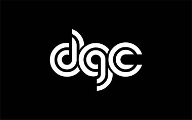 DGC Yaratıcı Eşsiz Modern Harf Logosu Tasarımı. Benzersiz bir harf dizaynına sahip stilize logo, soyut minimalist estetik ve modern cazibe sunar.