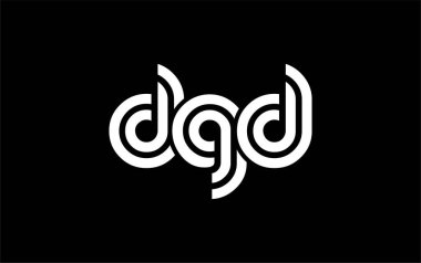 DGD Yaratıcı Eşsiz Modern Harf Logosu Tasarımı. Benzersiz bir harf dizaynına sahip stilize logo, soyut minimalist estetik ve modern cazibe sunar.