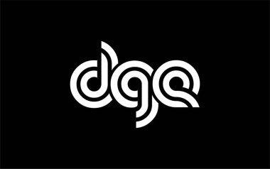 DGE Yaratıcı Eşsiz Modern Harf Logosu Tasarımı. Benzersiz bir harf dizaynına sahip stilize logo, soyut minimalist estetik ve modern cazibe sunar.