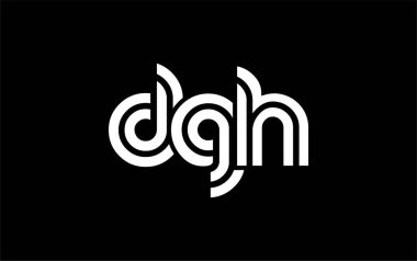 DGH Yaratıcı Eşsiz Modern Harf Logosu Tasarımı. Benzersiz bir harf dizaynına sahip stilize logo, soyut minimalist estetik ve modern cazibe sunar.