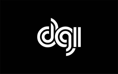 DGI Yaratıcı Eşsiz Modern Harf Logosu Tasarımı. Benzersiz bir harf dizaynına sahip stilize logo, soyut minimalist estetik ve modern cazibe sunar.