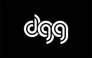 DGG Yaratıcı Eşsiz Modern Harf Logosu Tasarımı. Benzersiz bir harf dizaynına sahip stilize logo, soyut minimalist estetik ve modern cazibe sunar.