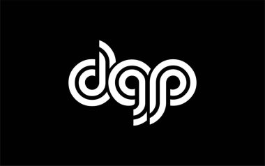 DGP Yaratıcı Eşsiz Modern Harf Logosu Tasarımı. Benzersiz bir harf dizaynına sahip stilize logo, soyut minimalist estetik ve modern cazibe sunar.