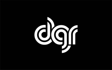 DGR Yaratıcı Eşsiz Modern Harf Logosu Tasarımı. Benzersiz bir harf dizaynına sahip stilize logo, soyut minimalist estetik ve modern cazibe sunar.