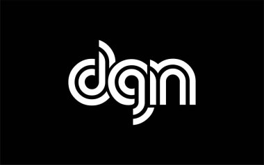 DGN Yaratıcı Eşsiz Modern Harf Logosu Tasarımı. Benzersiz bir harf dizaynına sahip stilize logo, soyut minimalist estetik ve modern cazibe sunar.