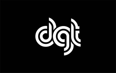 DGT Yaratıcı Eşsiz Modern Harf Logosu Tasarımı. Benzersiz bir harf dizaynına sahip stilize logo, soyut minimalist estetik ve modern cazibe sunar.