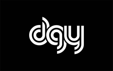 DGY Yaratıcı Eşsiz Modern Harf Logosu Tasarımı. Benzersiz bir harf dizaynına sahip stilize logo, soyut minimalist estetik ve modern cazibe sunar.