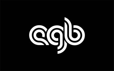EGB Yaratıcı Eşsiz Modern Harf Logosu Tasarımı. Benzersiz bir harf dizaynına sahip stilize logo, soyut minimalist estetik ve modern cazibe sunar.