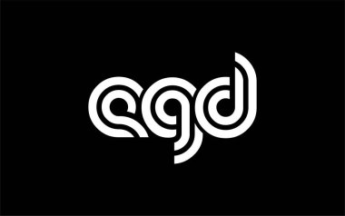 EGD Yaratıcı Eşsiz Modern Harf Logosu Tasarımı. Benzersiz bir harf dizaynına sahip stilize logo, soyut minimalist estetik ve modern cazibe sunar.
